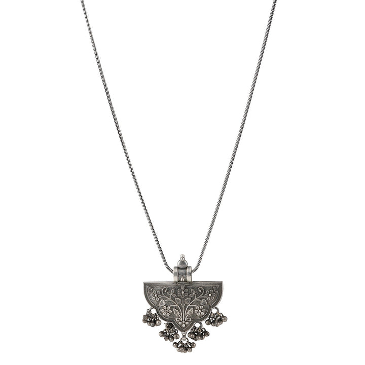 Teejh Aadri Silver Oxidised Necklace