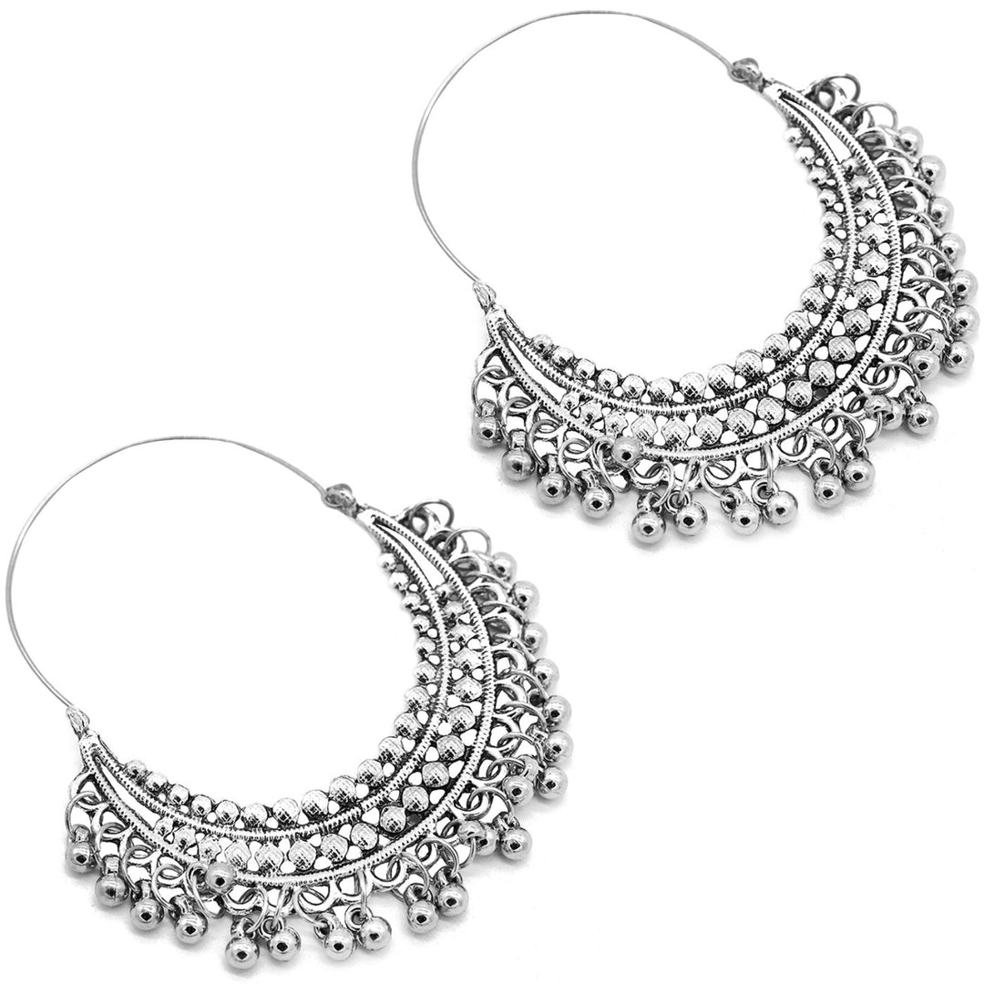 Aamod Silver Oxidized Earrings - Joker & Witch