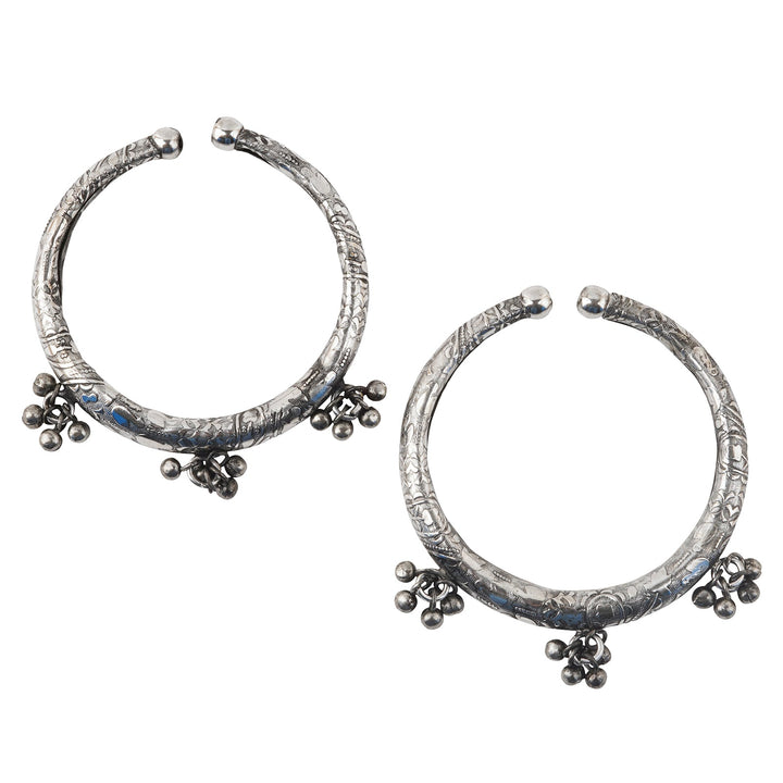 Teejh Bhanvi Silver Oxidised Anklet