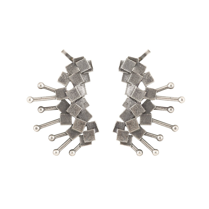 Teejh Aalaya Silver Oxidised Earcuff