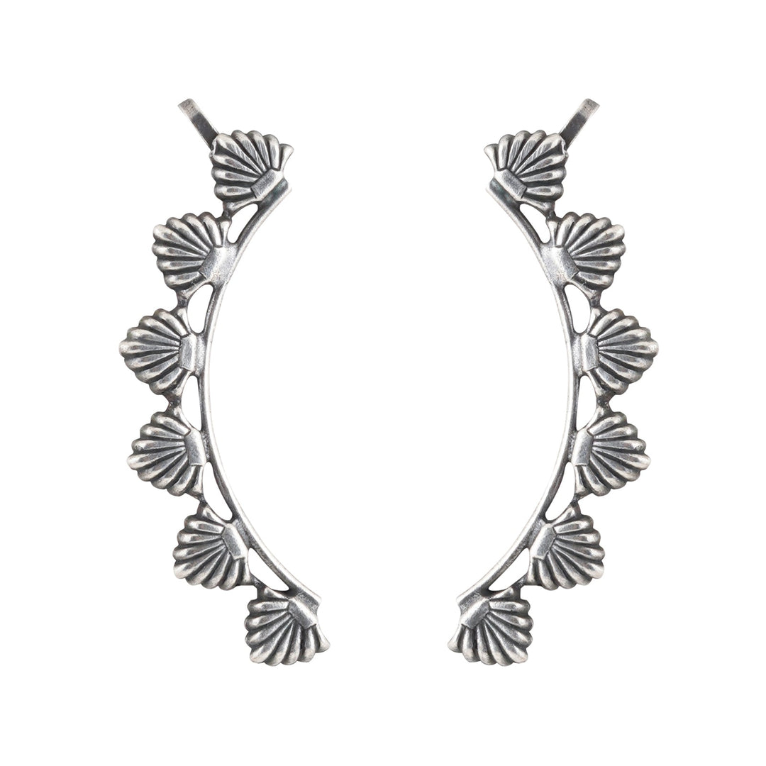 Teejh Prisha Silver Oxidised Earcuff