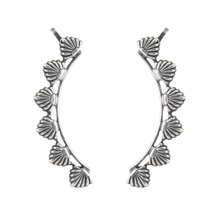 Teejh Prisha Silver Oxidised Earcuff