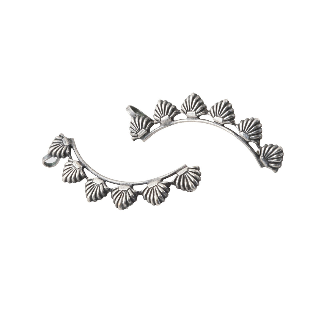 Teejh Prisha Silver Oxidised Earcuff