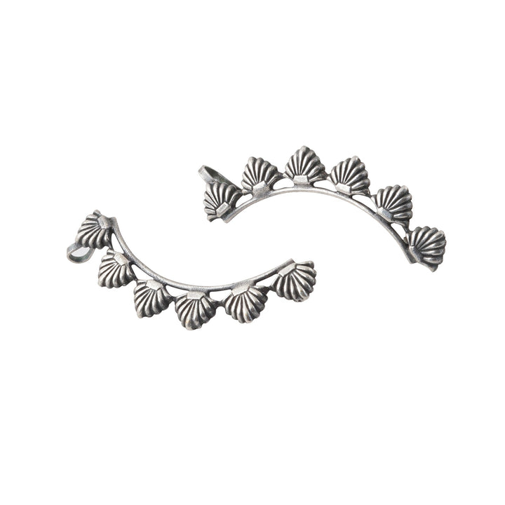 Teejh Prisha Silver Oxidised Earcuff