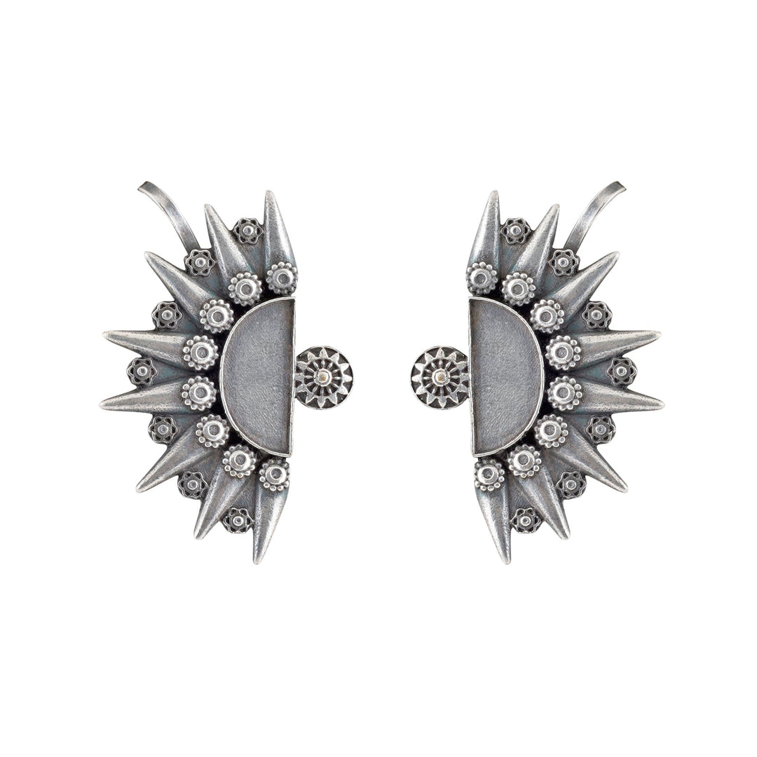 Teejh Aanika Silver Oxidised Earcuff