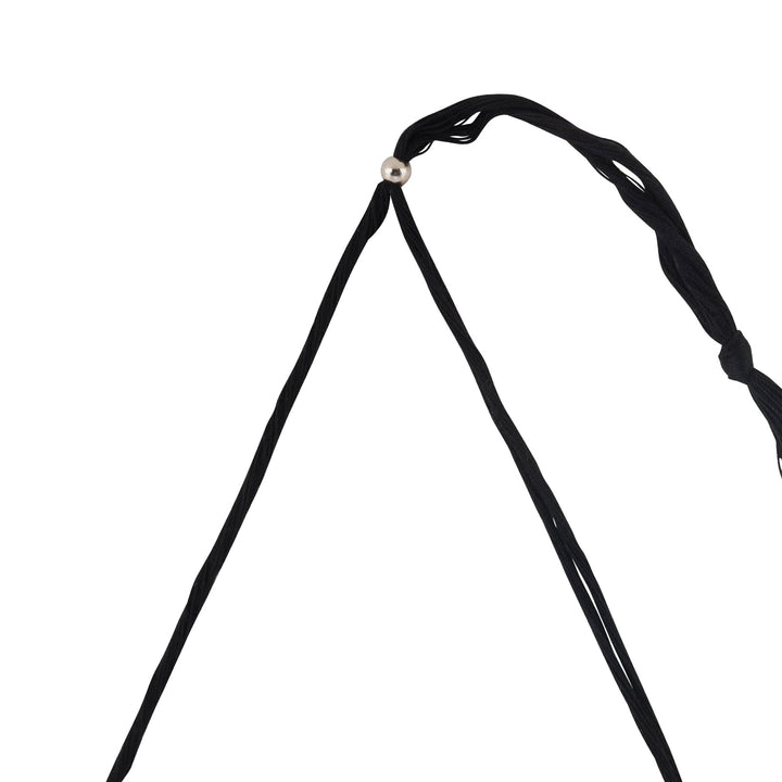 Teejh Saiya Silver Oxidised Necklace Set