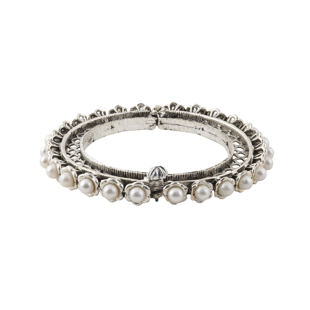 Teejh Aanika Silver Oxidised Bracelet