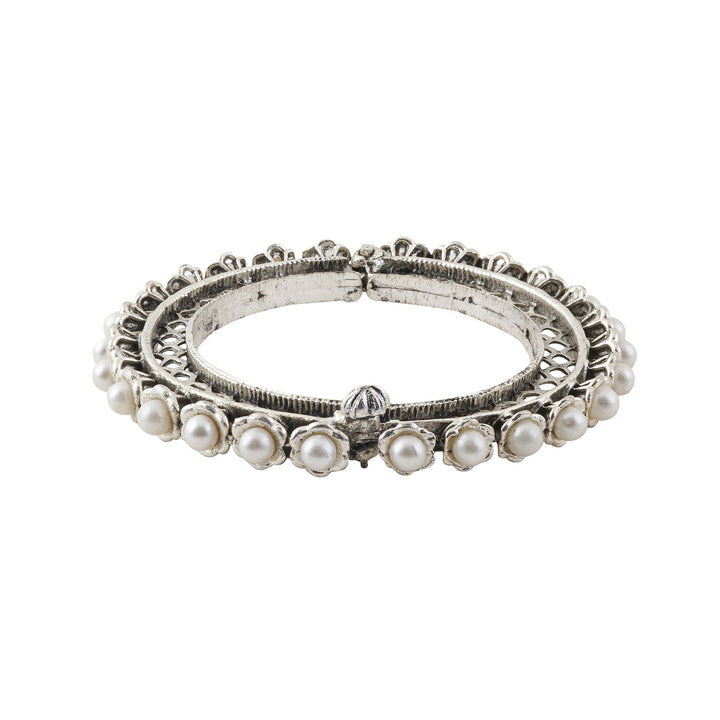Teejh Aanika Silver Oxidised Bracelet