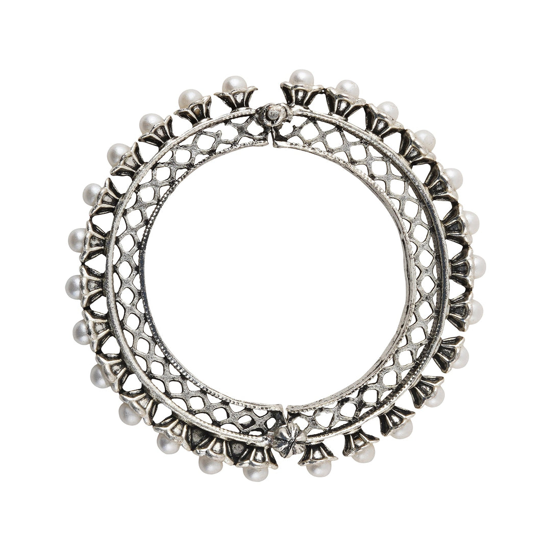 Teejh Aanika Silver Oxidised Bracelet