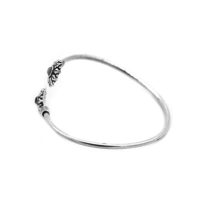 Aparna Black Circular Silver Oxidized Bracelet - Joker & Witch