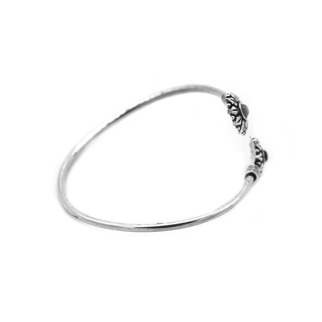Aparna Black Circular Silver Oxidized Bracelet - Joker & Witch