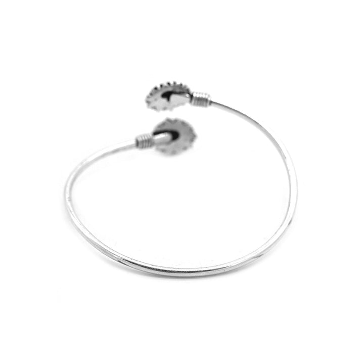 Aparna Black Circular Silver Oxidized Bracelet - Joker & Witch