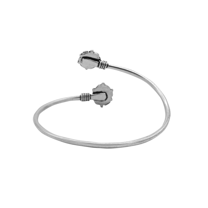 Aparna Green Leaf Silver Oxidized Bracelet - Joker & Witch