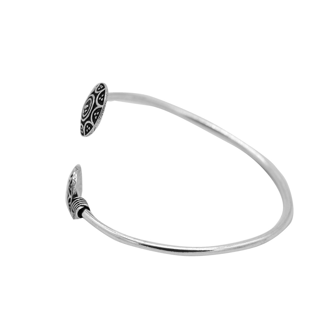 Rudra Circular Silver Oxidized Bracelet - Joker & Witch