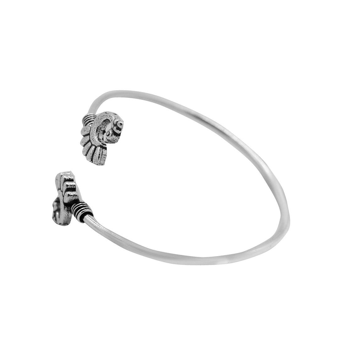 Shyla Peacock Silver Oxidized Bracelet - Joker & Witch