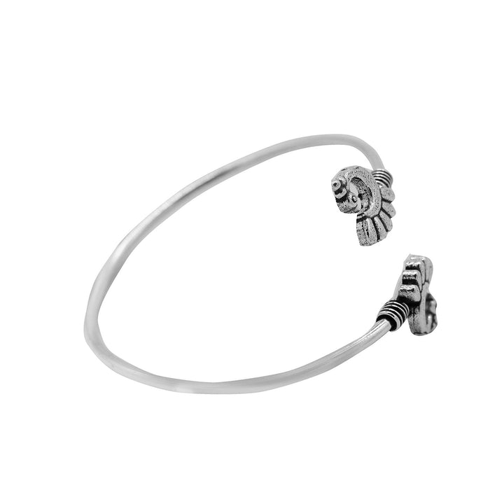 Shyla Peacock Silver Oxidized Bracelet - Joker & Witch