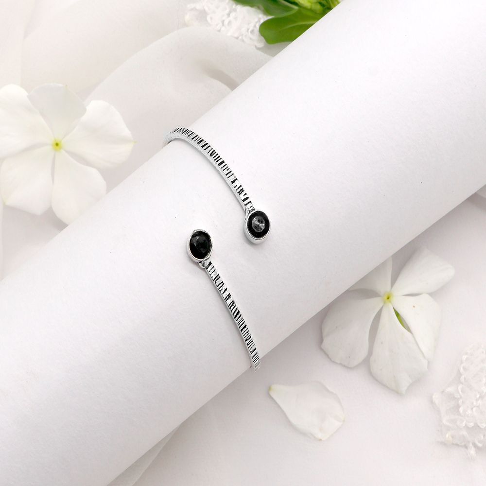 Bhamini Black Silver Oxidized Bracelet - Joker & Witch