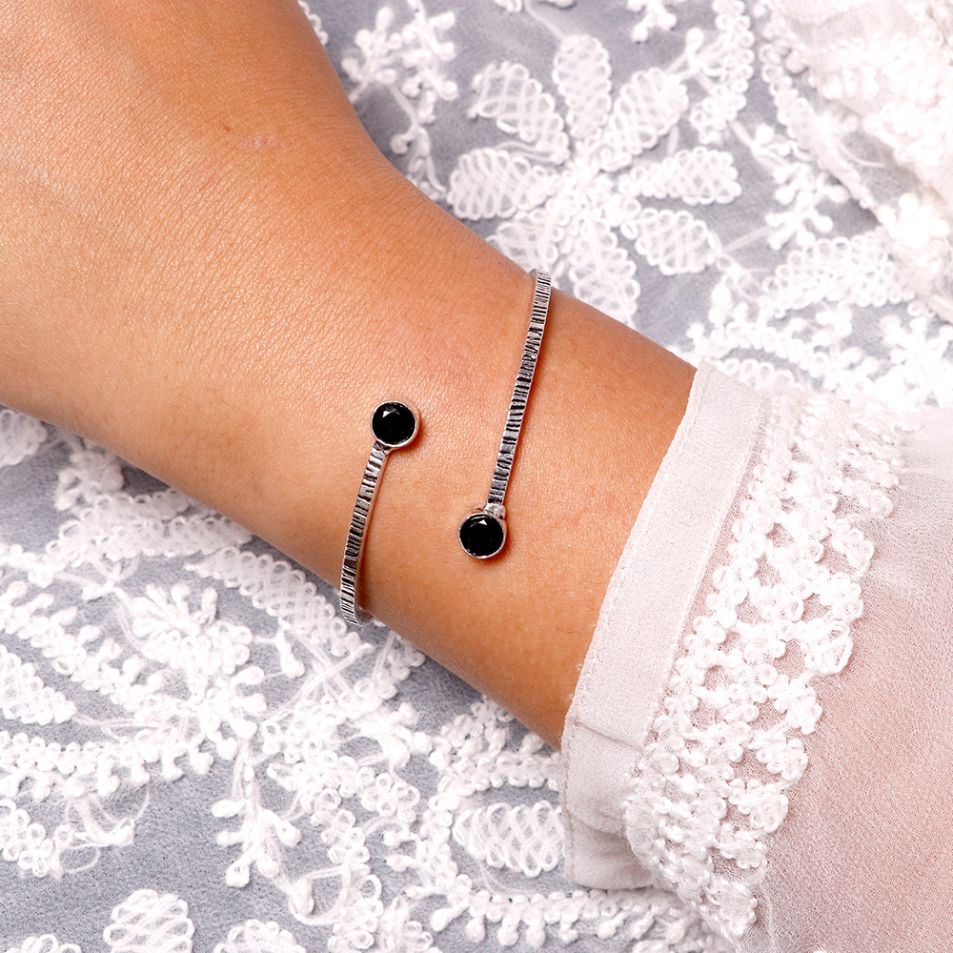 Bhamini Black Silver Oxidized Bracelet - Joker & Witch