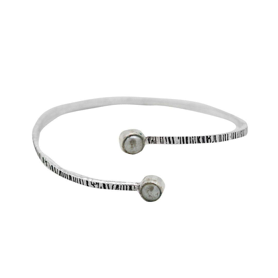 Bhamini White Silver Oxidized Bracelet - Joker & Witch