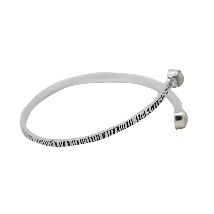 Bhamini White Silver Oxidized Bracelet - Joker & Witch