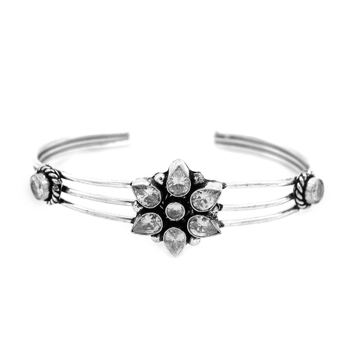 Dhatri White Silver Oxidized Bracelet - Joker & Witch