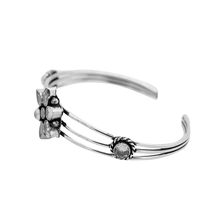 Dhatri White Silver Oxidized Bracelet - Joker & Witch