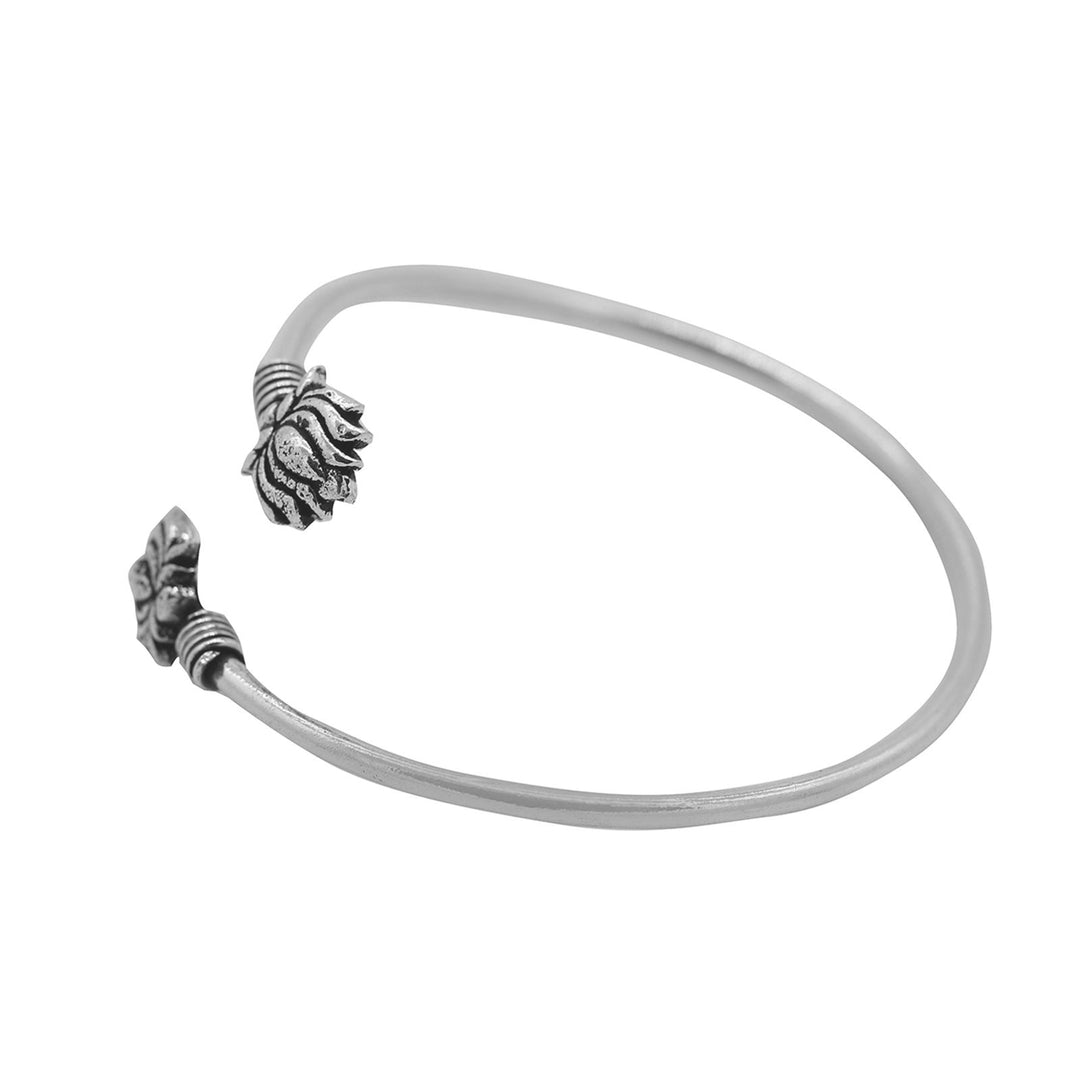 Kamal Silver Oxidized Bracelet Cuff - Joker & Witch