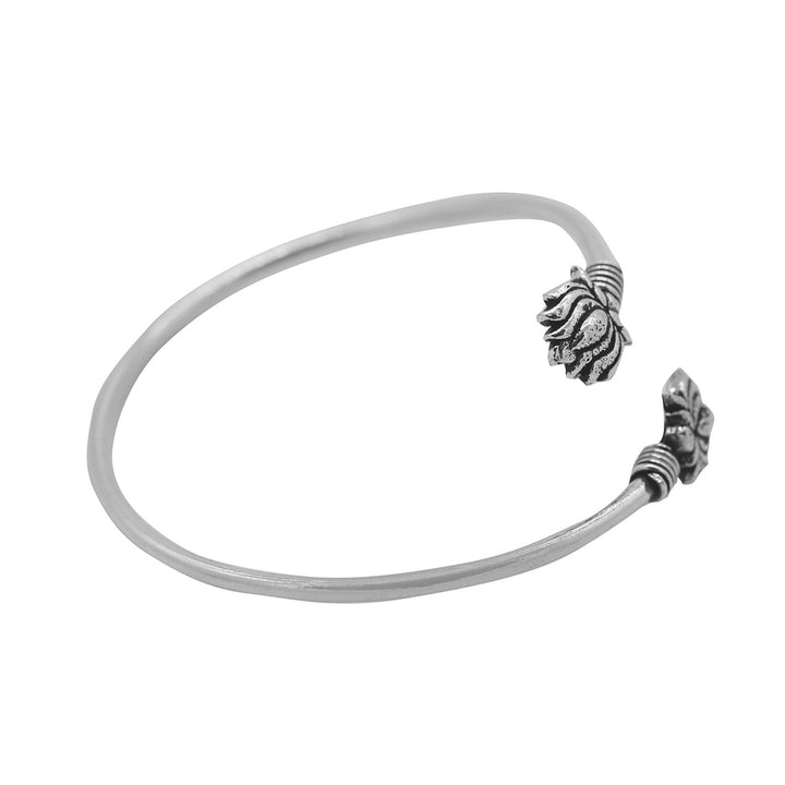 Kamal Silver Oxidized Bracelet Cuff - Joker & Witch