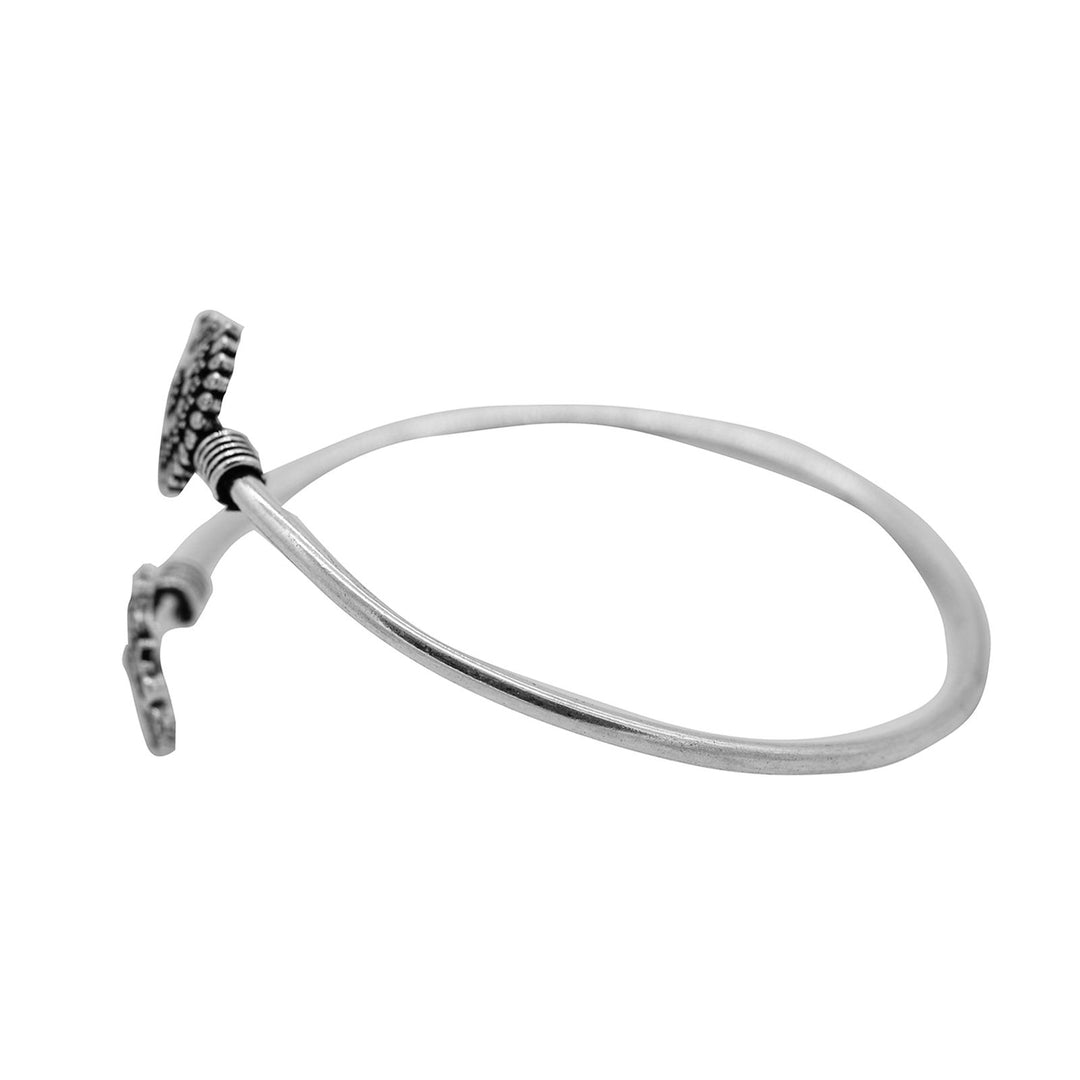 Mrag Silver Oxidized  Bracelet Cuff - Joker & Witch