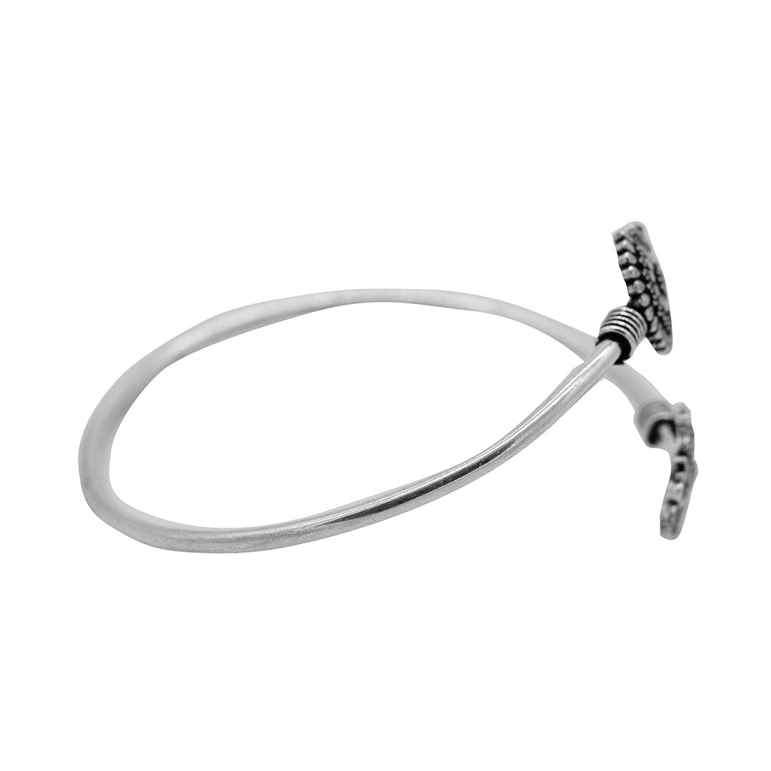 Mrag Silver Oxidized  Bracelet Cuff - Joker & Witch