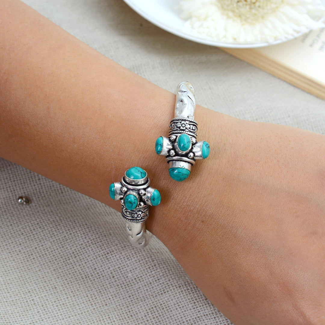 Trisha Turquoise Bracelet Cuff - Joker & Witch