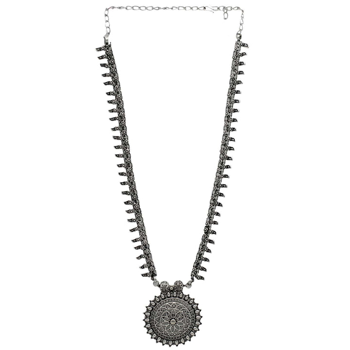 Kalpi Silver Oxidized Necklace - Joker & Witch