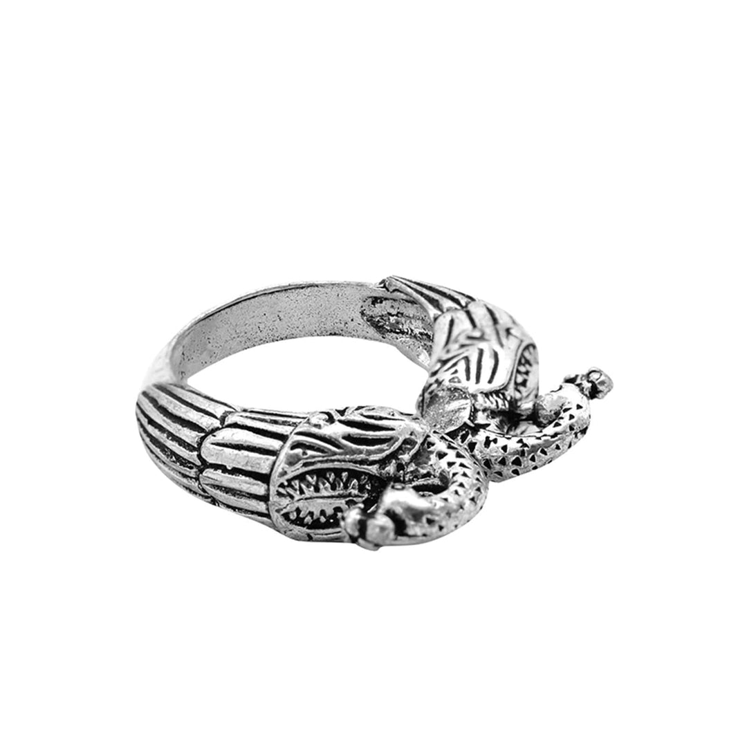 Viti Peacock Silver Oxidized Ring - Joker & Witch