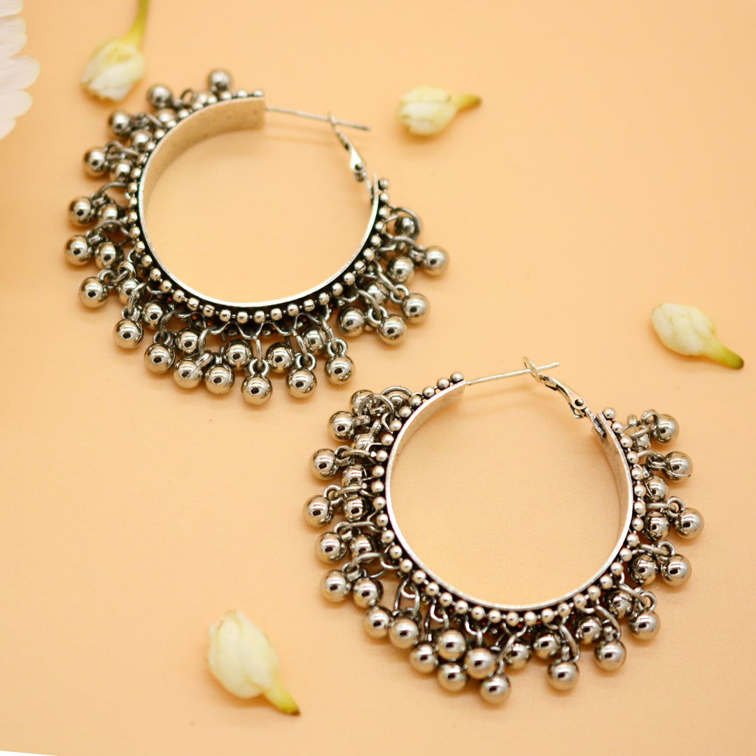 Gungroo Silve Hoops Earrings - Joker & Witch