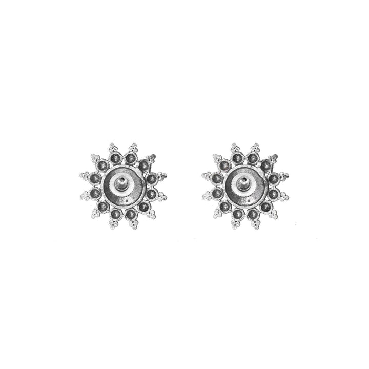 Anu Circle SIlver Oxidized Studs Earrings