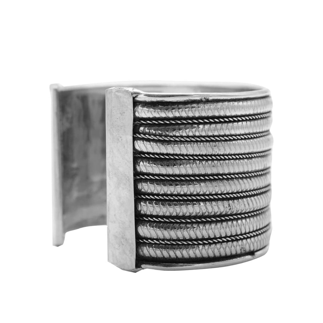 Seema Silver Oxidized Bracelet Cuff - Joker & Witch