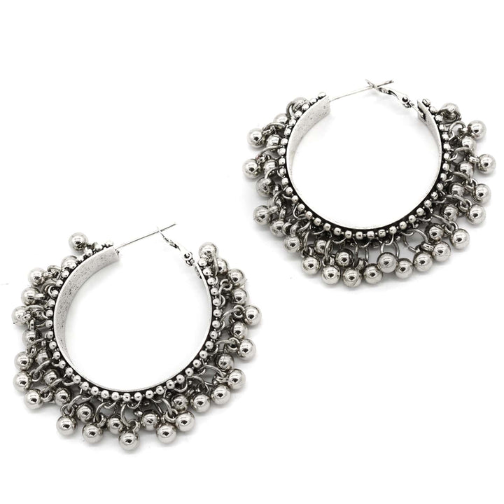 Gungroo Silve Hoops Earrings - Joker & Witch