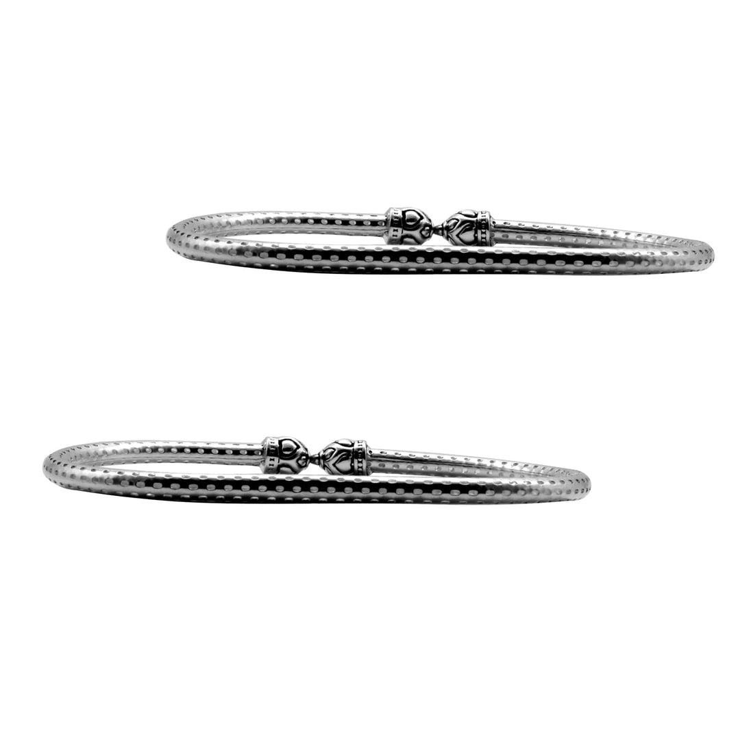 Nisha Silver Oxidized Anklets