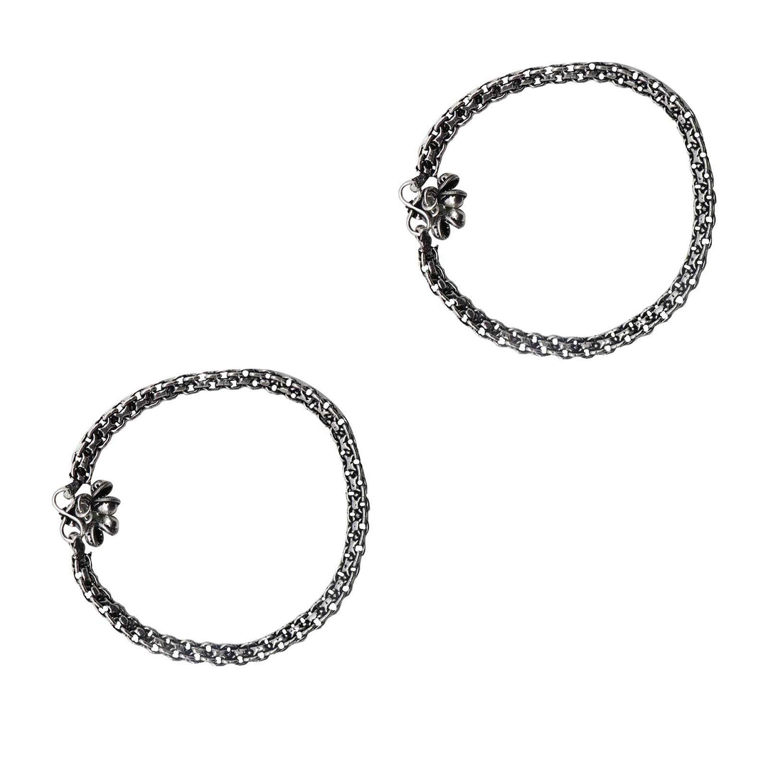 Gouri Metallic Ghungroo Silver Oxidized Jewelry Gift Set