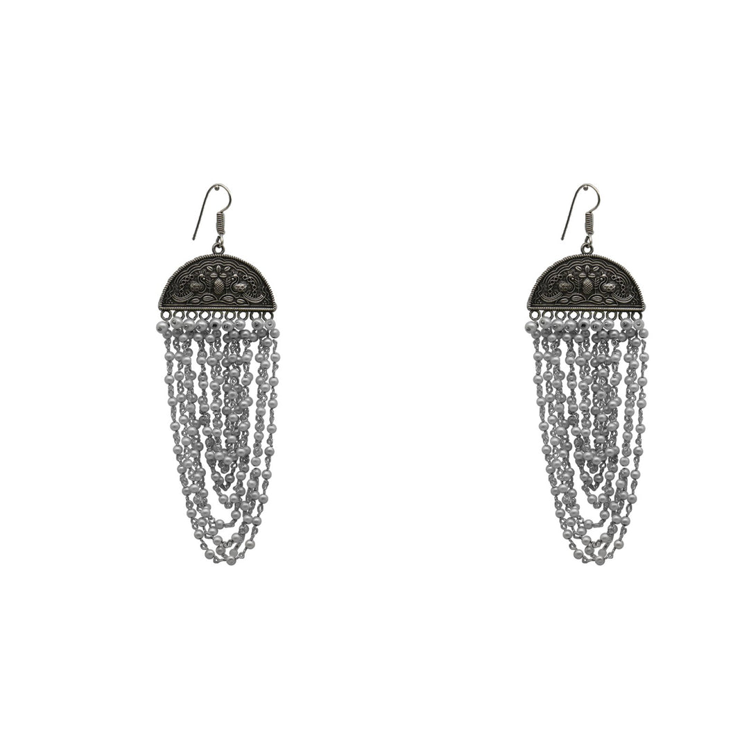 Eka Pearls Metallic Silver Oxidized Jewelry Gift Set
