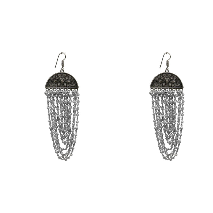 Eka Pearls Metallic Silver Oxidized Jewelry Gift Set