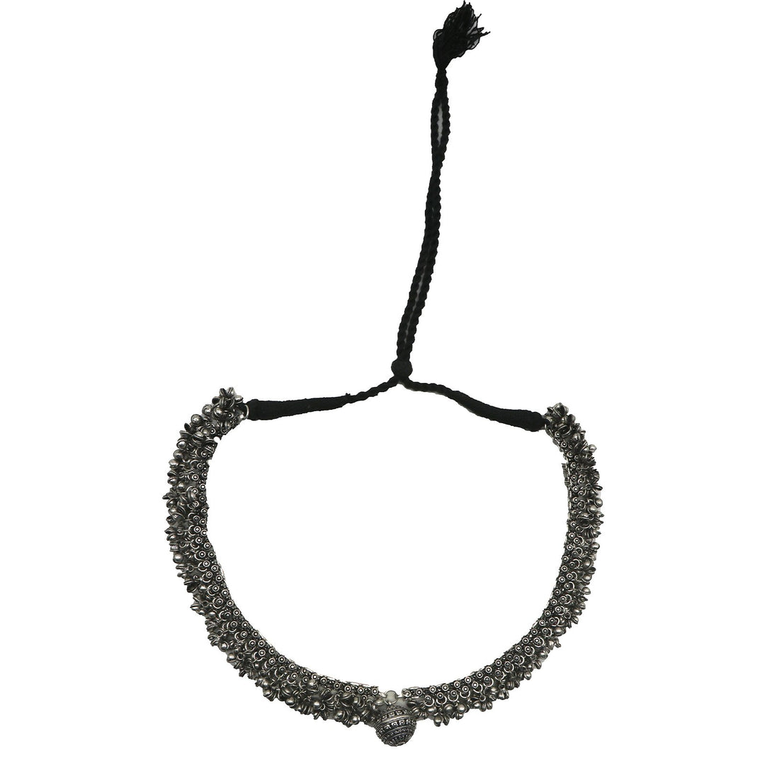 Teejh Oxidized Ghungroo Long Necklace
