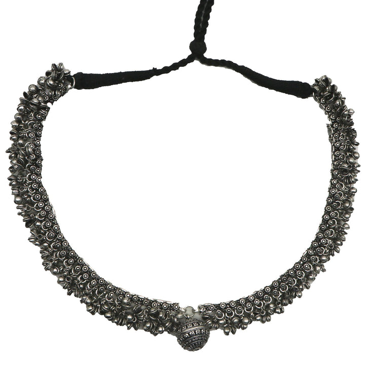 Teejh Oxidized Ghungroo Long Necklace
