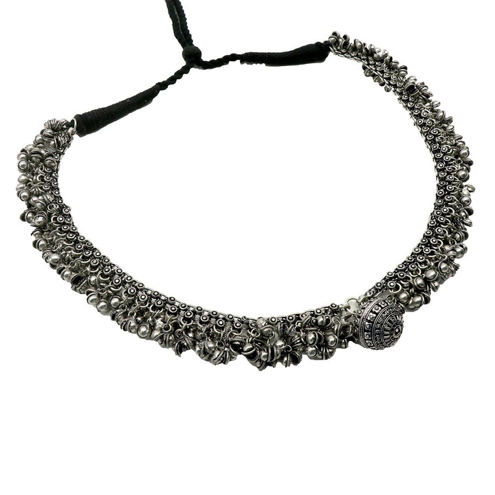 Teejh Oxidized Ghungroo Long Necklace