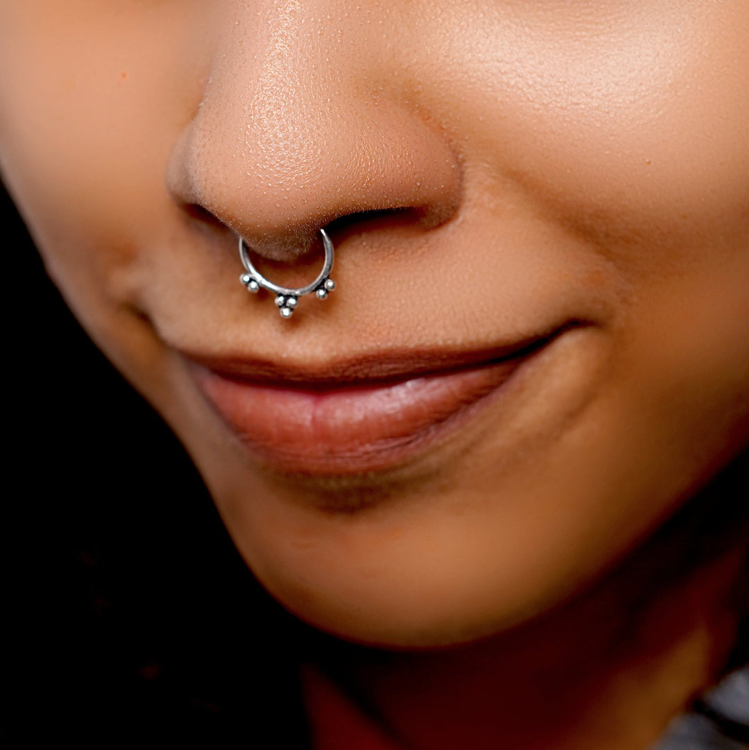 Ameya Silver Nose pin