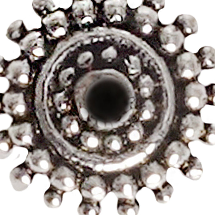 Teejh Lalita Black Stone Floral Nosepin