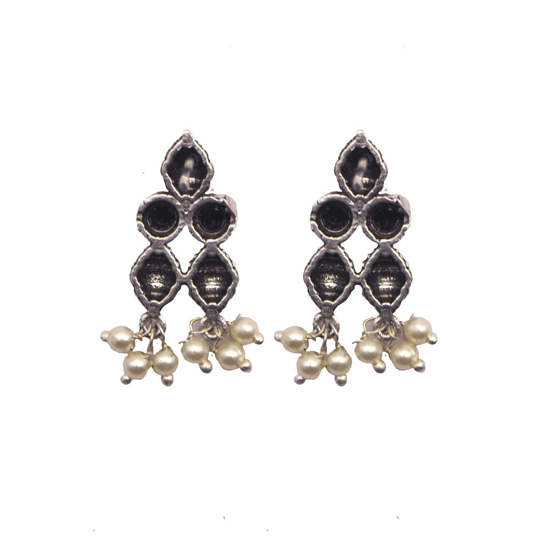 Teejh Pihu Black Stone Choker Necklace Set