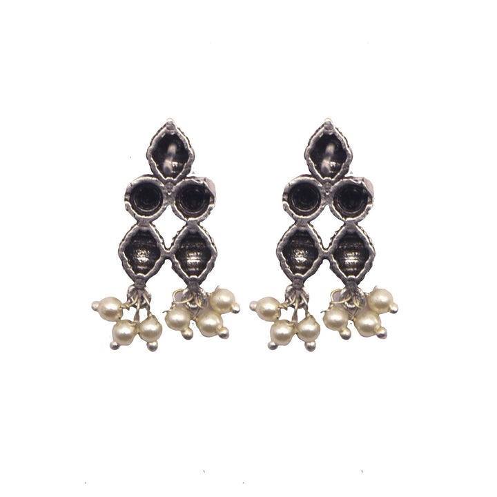 Teejh Pihu Black Stone Choker Necklace Set