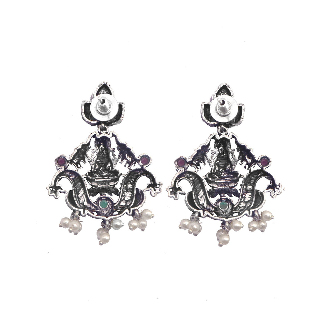 Teejh Ridhi Multi Colored Temple Work Necklace Set