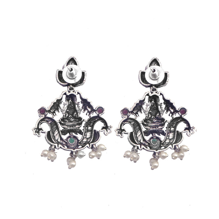 Teejh Ridhi Multi Colored Temple Work Necklace Set